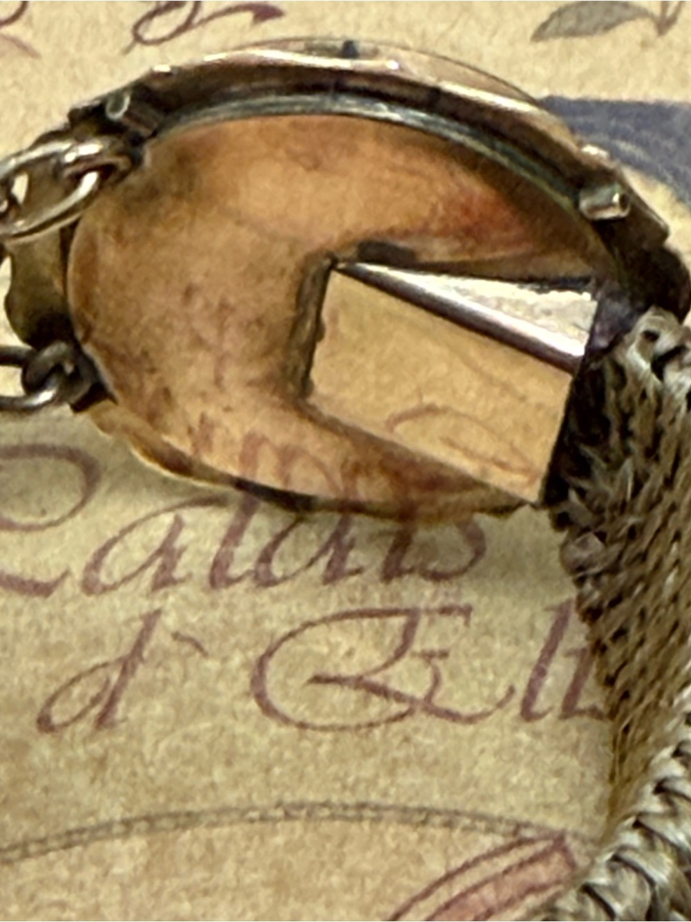 10K Gold Victorian Mourning Bracelet with Hair Band and 3 Hair Filled Lockets - Picture 10 of 15